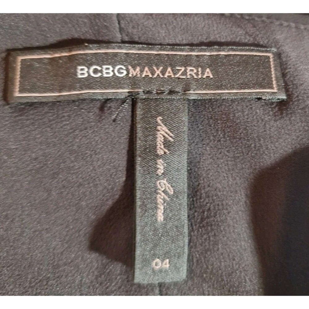 BCBG MAXAZRIA Women Size 4 Cai High Low Dress Black Gray 128P - Picture 6 of 8